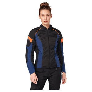 Rekurv C-21.02 Damen Textiljacke in schwarz/blau/orange Schwarz Blau Orange von Rekurv