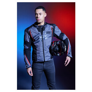 Rekurv E-11.01 Textiljacke Grau Schwarz Rot von Rekurv