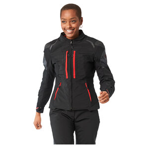 Rekurv E-21.01 Damen Textiljacke Schwarz Rot von Rekurv