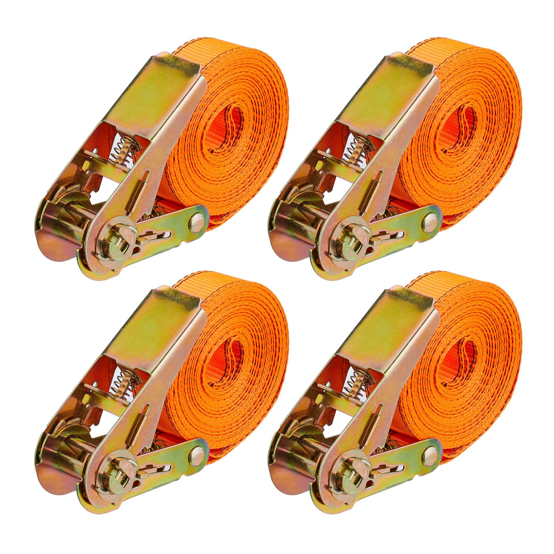 Relaxdays Spanngurte mit Ratsche, 4er Set, 6 m, 500 kg, Ladungssicherung Auto, Anhänger, reißfeste Zurrgurte, orange Relaxdays Spanngurte mit Ratsche, 4er Set, 6 m, 500 kg, Ladungssicherung Auto, Anhänger, reißfeste Zurrgurte, orange von Relaxdays