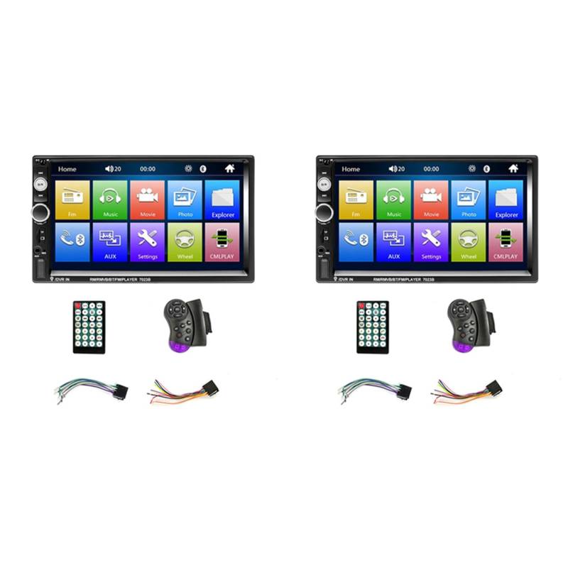 Remingtape 2X 7 Doppel Din Auto Stereo Audio Bluetooth MP5 Player USB FM Multimedia Radio Unterstützung Handy Phone Synchronisation von Remingtape