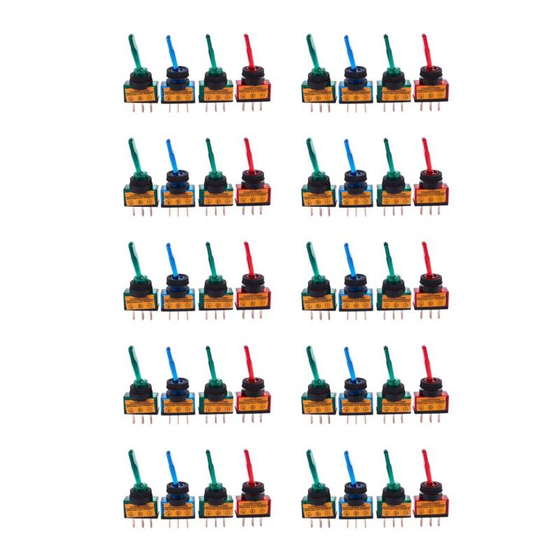 Remingtape 40PC 12V DC 20A Light Illuminated KIPPSCHALTER Steuerung Auto Boot Dash SPST auf/Off von Remingtape