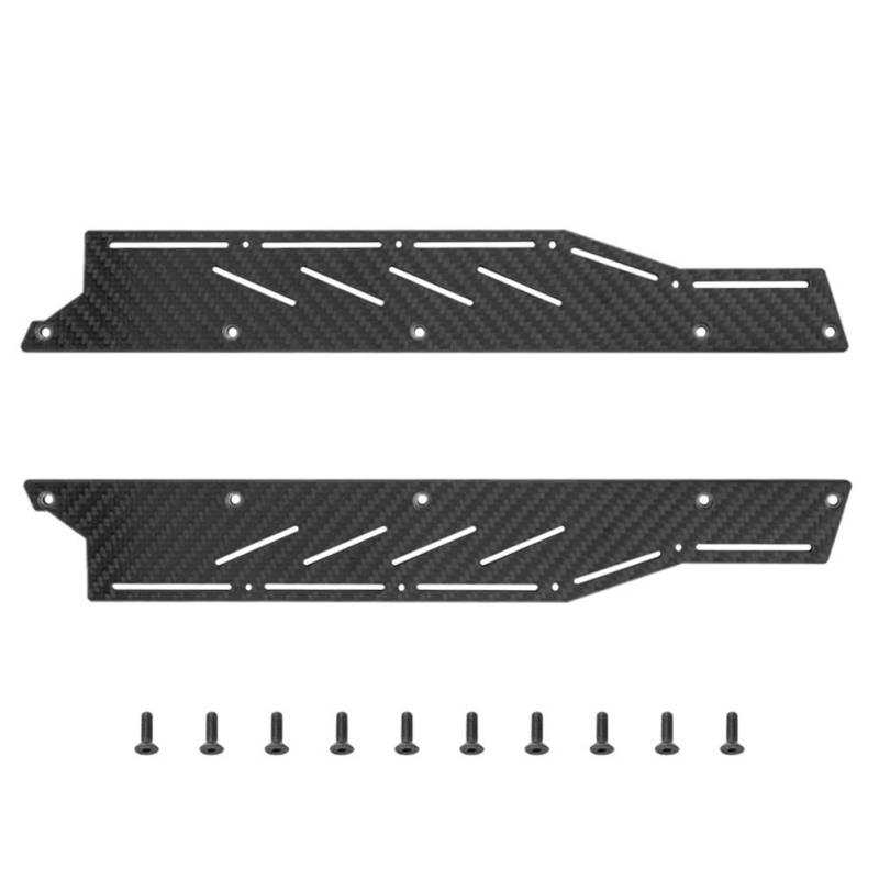 Remingtape Kohlefaser-RC-Car-Seitenplattenschutz, Fußpedal-Seitenschweller-Set für ARRMA F1 LIMITLESS 1/7 Ersatzteile von Remingtape