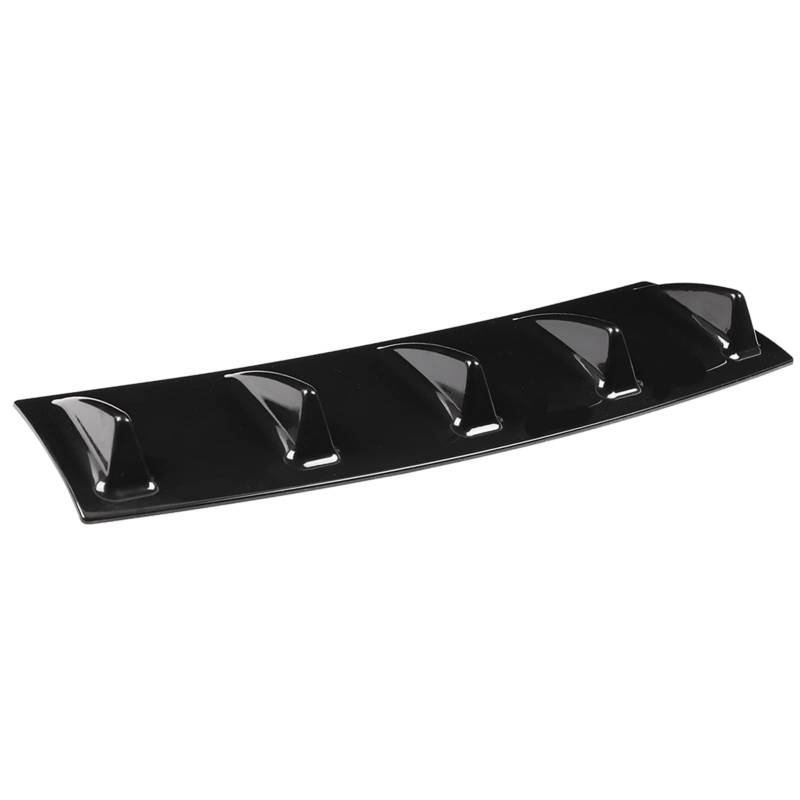 Reminnbor Shark Fin Diffusor Universal Auto Heckstoßstange Diffusor Spoilerrahmen (M) in Schwarz aus ABS mit Lackierung von Lupsty