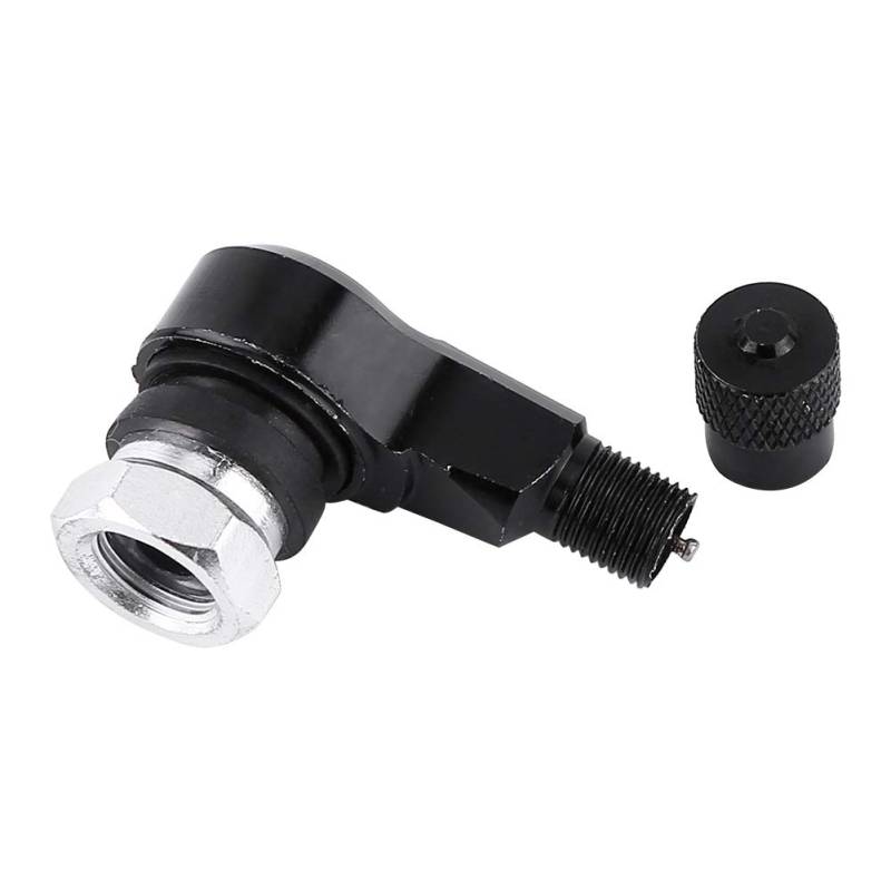 Reifenventil,Universal-Reifen für Auto und Motorrad, aus Aluminiumlegierung, Reifenventil mit Ventilschaft, 90 Grad, für Tubeless-Reifen, Standard-Räder, 2 Stück, 11,3 mm von Akozon