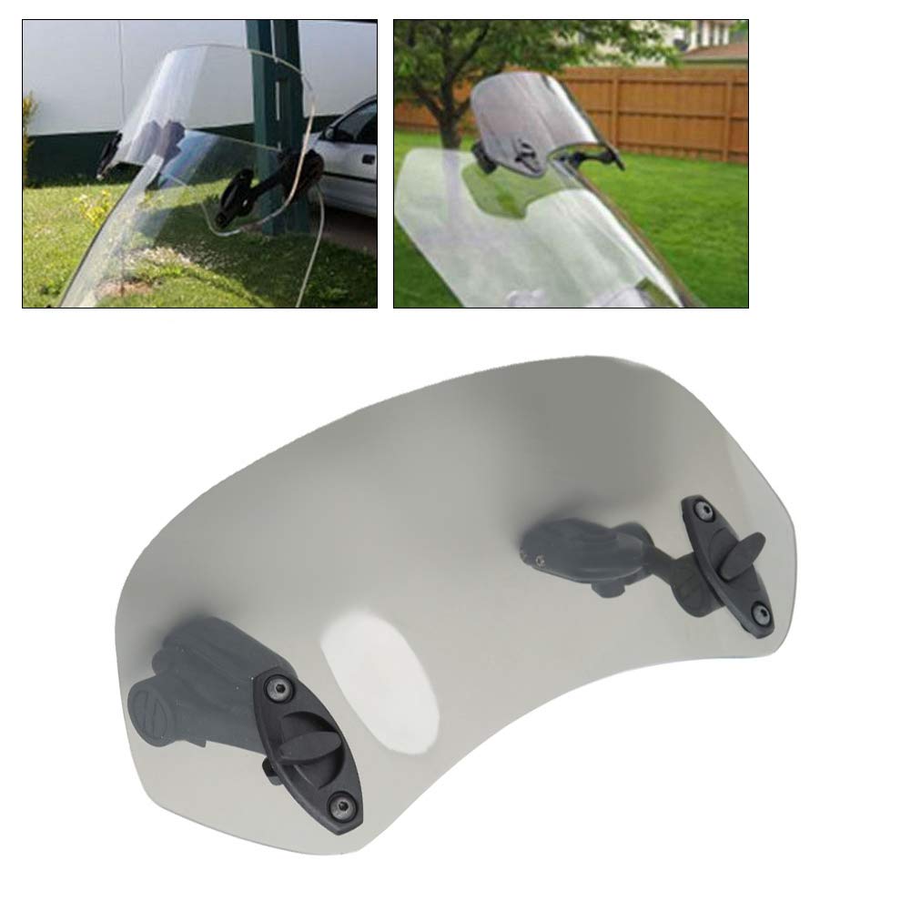 Verstellbarer Clip-On-Windschutzscheiben-Windabweiser-Verlängerungsspoiler-Zubehör für / / und andere allgemeine Motorradinstallationen Verstellbarer Clip-On-Windschutzscheiben-Windabweiser-Verlängerungsspoiler-Zubehör für / / und andere allgemeine Motorradinstallationen von Akozon