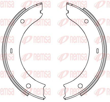 Bremsbackensatz, Feststellbremse Hinterachse Remsa 4449.00 von Remsa