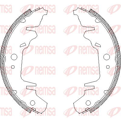 Bremsbackensatz Hinterachse Remsa 4020.00 von Remsa