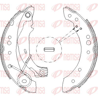 Bremsbackensatz Hinterachse Remsa 4149.00 von Remsa