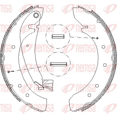 Bremsbackensatz Hinterachse Remsa 4719.00 von Remsa