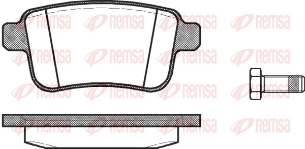 Bremsbelagsatz, Scheibenbremse Hinterachse Remsa 1352.00 von Remsa