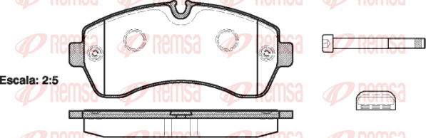 Bremsbelagsatz, Scheibenbremse Vorderachse Remsa 1243.00 von Remsa