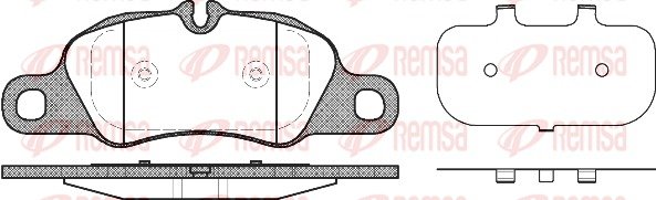 Bremsbelagsatz, Scheibenbremse Vorderachse Remsa 1366.00 von Remsa