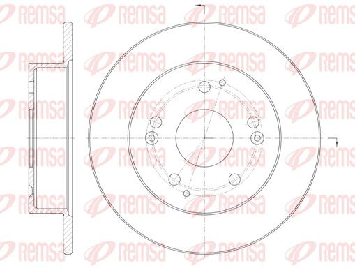 Bremsscheibe Hinterachse Remsa 61147.00 von Remsa