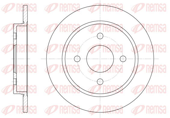 Bremsscheibe Hinterachse Remsa 6155.00 von Remsa