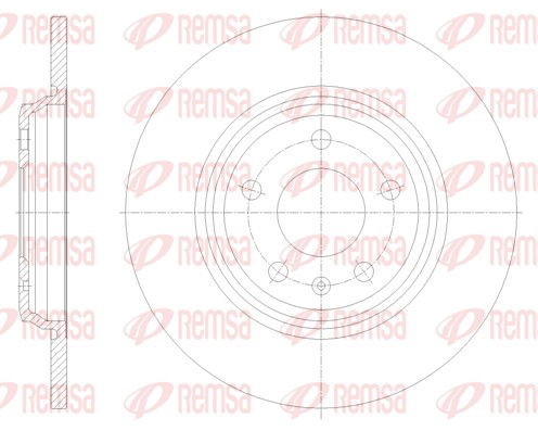 Bremsscheibe Hinterachse Remsa 61771.00 von Remsa