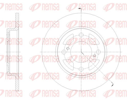 Bremsscheibe Hinterachse Remsa 62099.00 von Remsa