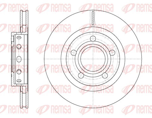 Bremsscheibe Hinterachse Remsa 6822.10 von Remsa