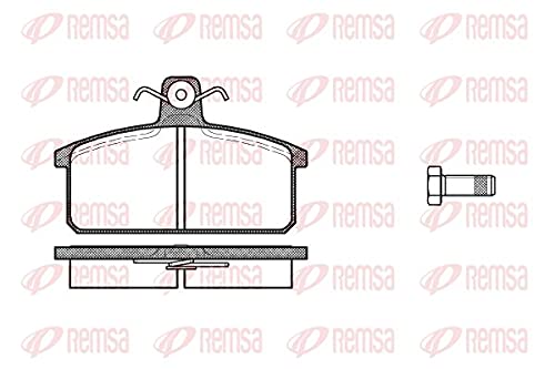 Remsa Bremsbelagsatz für Scheibenbremse, 0128.00 von Remsa