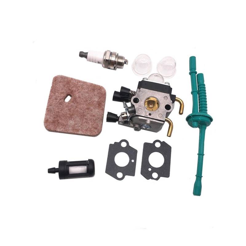 Für Stihl FS38 FS45 FS46 FS55 FS74 FS75 FS76 FS80 FS85 Vergaser Fadentrimmer Unkrautfresser für mit Luft-Kraftstofffilterleitungsdichtung(9PCS) von RenMebu