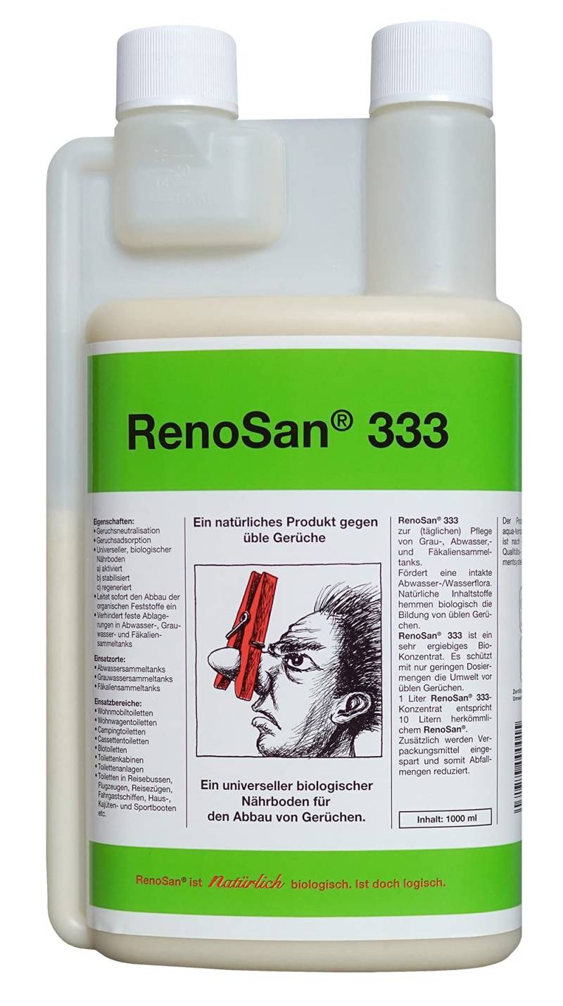 RenoSan® 333 Zusatz Abwasser gegen üble Gerüche Wohnmobil Wohnwagen Toilette von RenoSan