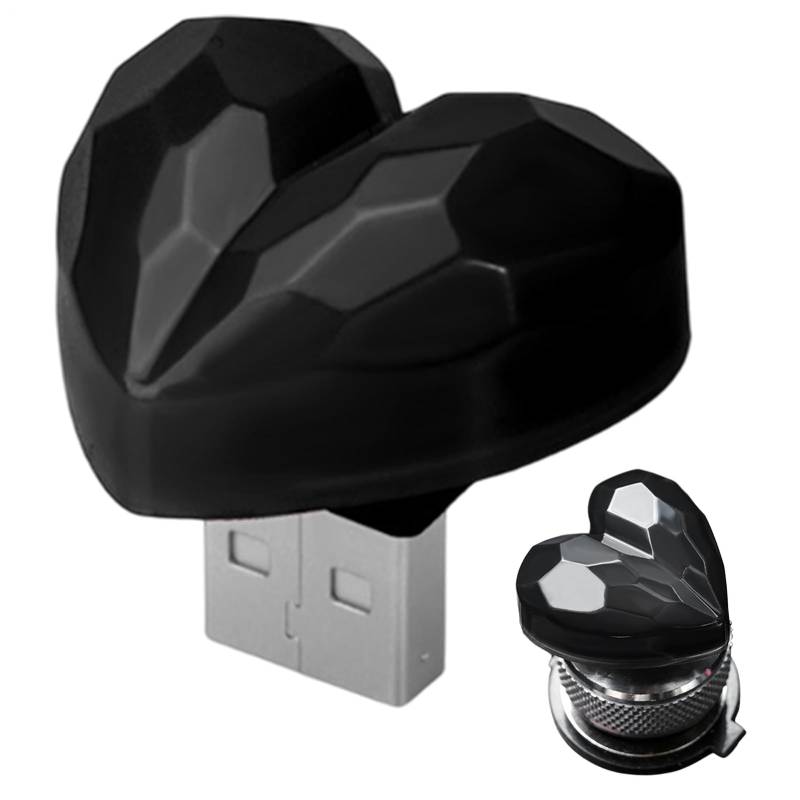 Renopfect Ambiente-Beleuchtung Auto, USB-Liebeslicht Auto-Accessoires, USB-Aufladbare Farbwechsel Lampe Romantische Nachtbeleuchtung Deko Für Fahrzeuge von Renopfect