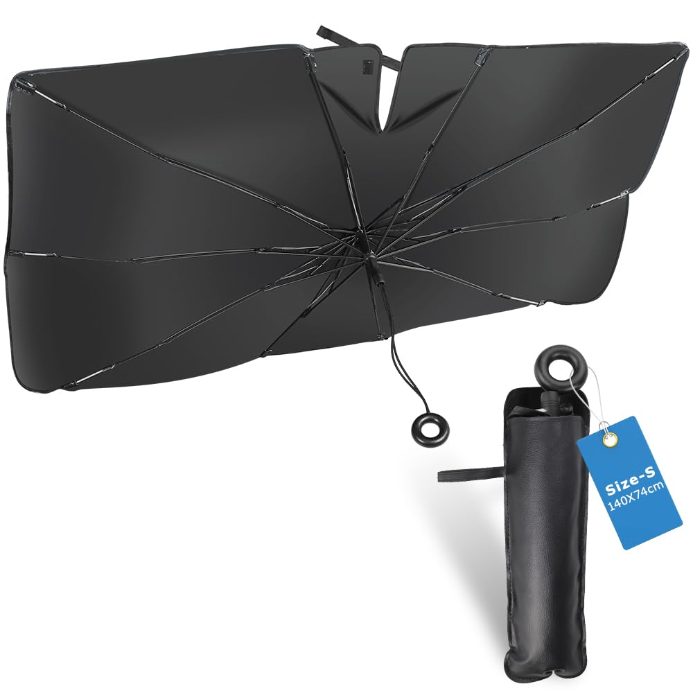 Auto Sonnenschutz Frontscheibe 140cm*74cm, 2024 Neu 360° Drehbar Faltbarer UV-Schutz Auto Sonnenschirm für Windschutzscheibe, Auto Frontscheibe für die meisten Autos SUVs MPV Auto Sonnenschutz Frontscheibe 140cm*74cm, 2024 Neu 360° Drehbar Faltbarer UV-Schutz Auto Sonnenschirm für Windschutzscheibe, Auto Frontscheibe für die meisten Autos SUVs MPV von Rescien