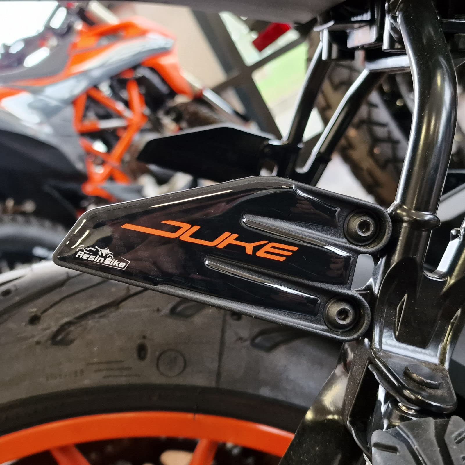 Resin Bike Aufkleber für Motorrad Kompatibel mit KTM Duke 125-200 - 250-390 2021 2022. Einstiegsleistenschutz vor Stößen und Kratzern. 3D-Harzklebstoff - Stickers von Resin Bike