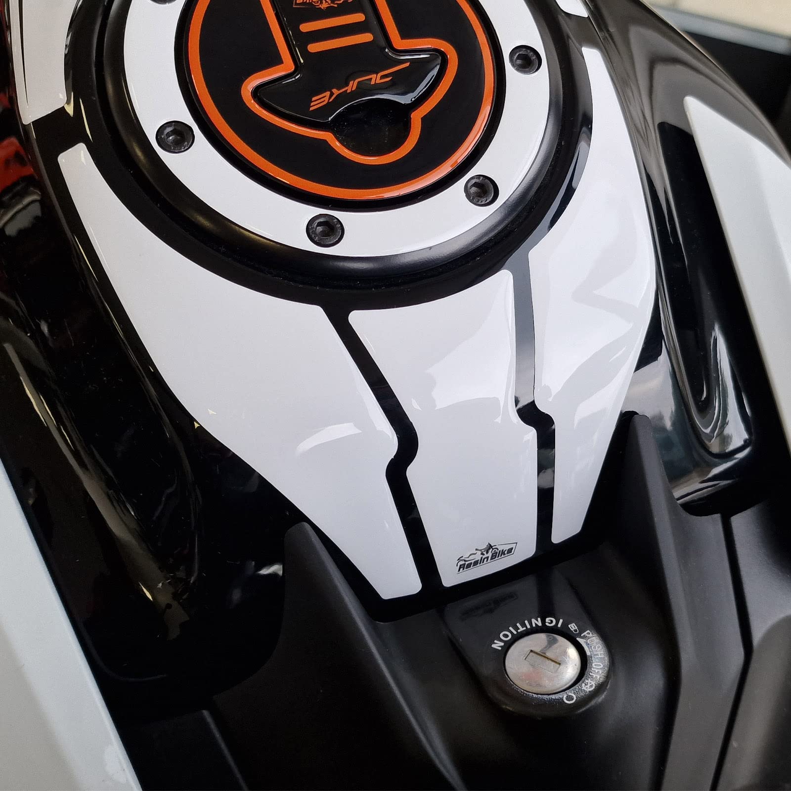 Resin Bike Aufkleber für Motorrad Kompatibel mit KTM Duke 390 200 2021-2022. Schlüsselschutz vor Stößen und Kratzern. 3D-Harzklebstoff - Stickers - Made in Italy von Resin Bike