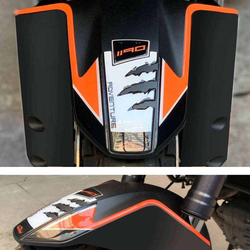 Resin Bike Aufkleber für Motorrad Kompatibel mit KTM 1190 Adventure S 2013-2016. Kotflügelschutz vor Stößen und Kratzern. 3D-Harzklebstoff - Stickers - Made in Italy von Resin Bike