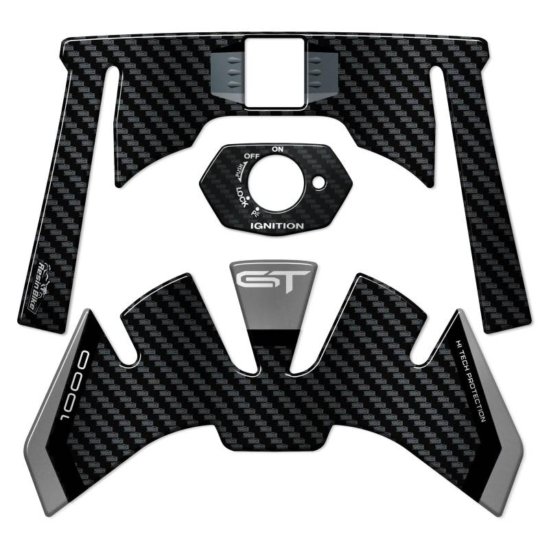 Resin Bike Aufkleber für Motorrad Kompatibel mit Suzuki GSX S 1000 GT 2022. Schlüsselschutz vor Stößen und Kratzern. 3D-Harzklebstoff - Stickers - Made in Italy von Resin Bike