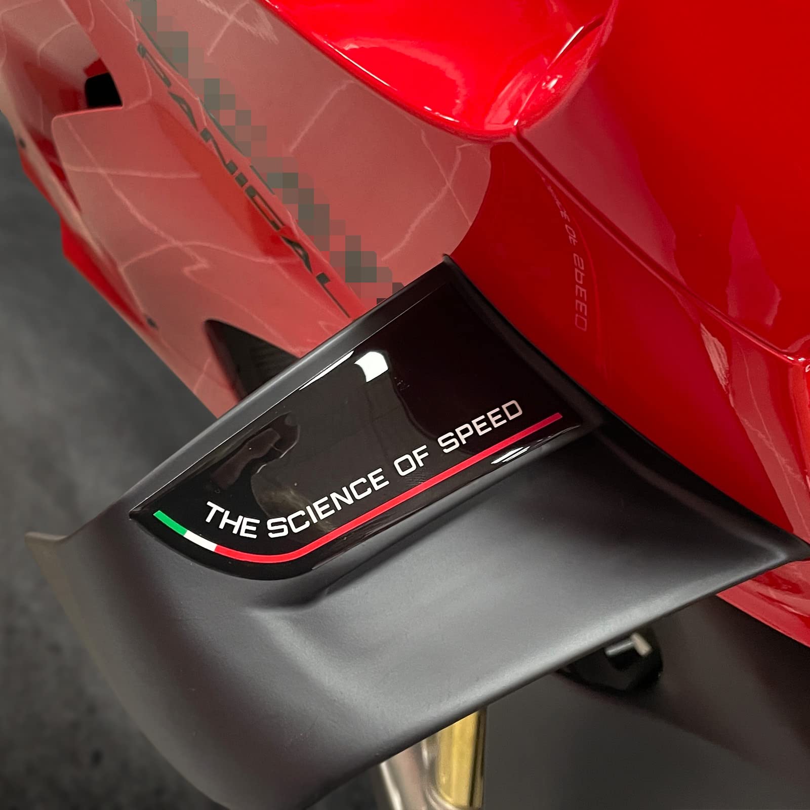 Resin Bike Aufkleber für Motorrad Kompatibel mit Ducati Panigale V4 und V4s 2022. Seitliche Schutzabdeckungen für die Flügel vor Stößen und Kratzern. Paar 3D-Harzklebstoff - Stickers - Made in Italy von Resin Bike