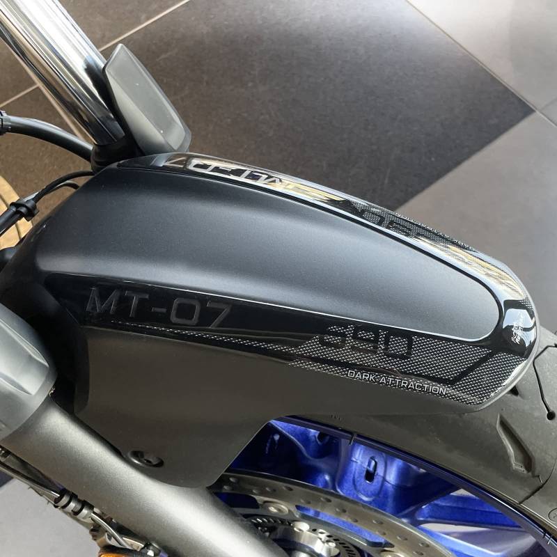 Resin Bike Aufkleber für Motorrad Kompatibel mit Yamaha MT-07 2022. Kotflügelschutz vor Stößen und Kratzern. 3D-Harzklebstoff. Motorrad-Gadget - Stickers - Made in Italy von Resin Bike