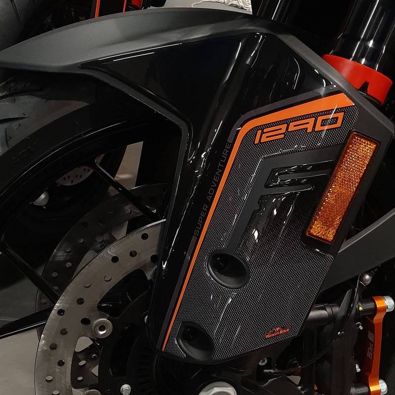 Resin Bike Aufkleber für Motorrad Kompatibel mit KTM 1290 Super Adventure S 2021. Seitenschutz für den Tank vor Stößen und Kratzern. Paar 3D-Harzklebstoff – Stickers - Made in Italy von Resin Bike