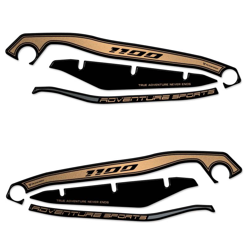 Resin Bike Aufkleber 3D Kompatibel mit Honda Africa Twin Adventure Sports 2024 Black Trophy. Schutz Motorrad Handschutz vor Stößen und Kratzern. Aufklebersatz 3D-Harzklebstoff - Stickers Made in Italy von Resin Bike