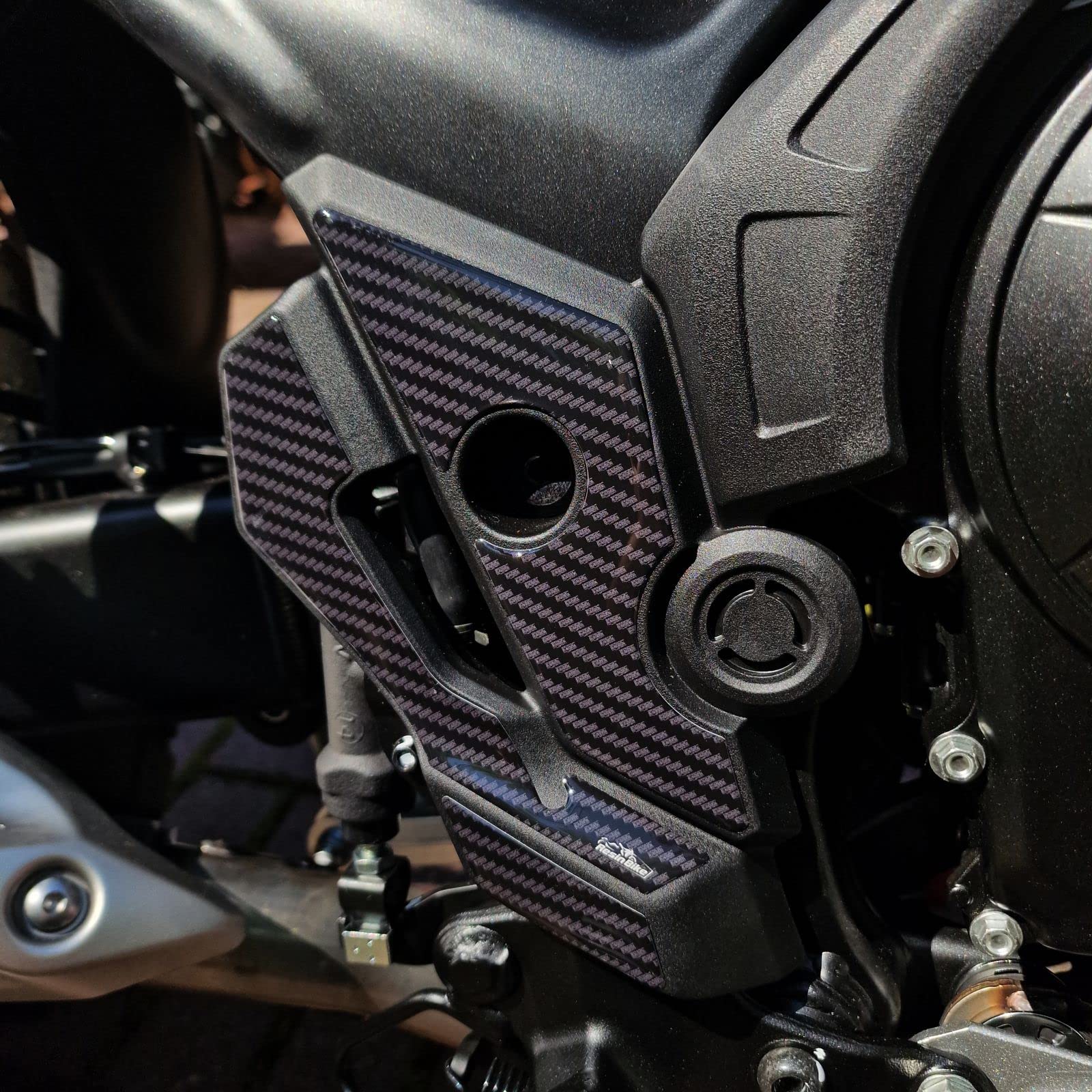 Resin Bike Aufkleber Kompatibel mit Honda Transalp XL 750 2023. Motorrad Fersenpolster Schutz vor Stößen und Kratzern. Paar Universal Resin 3D Aufkleber von Resin Bike
