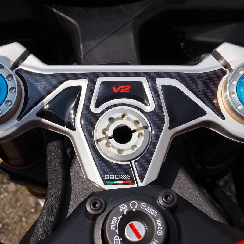 Resin Bike Aufkleber Motorrad Kompatibel Mit Ducati Panigale-Streetfighter V2-V2s 2025. Führungsplatte vor Stößen und Kratzern. Aufklebersatz 3D-Harzklebstoff - Stickers Made in Italy von Resin Bike