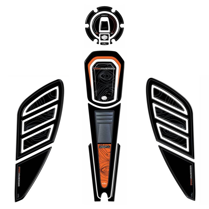 Resin Bike Aufkleber Motorrad Kompatibel Mit Harley Davidson Pan America 2021 Orange. Schutz Motorrad Tank-Schutzfolie vor Stößen und Kratzern. Kit Aufklebersatz 3D-Harzklebstoff - Stickers von Resin Bike
