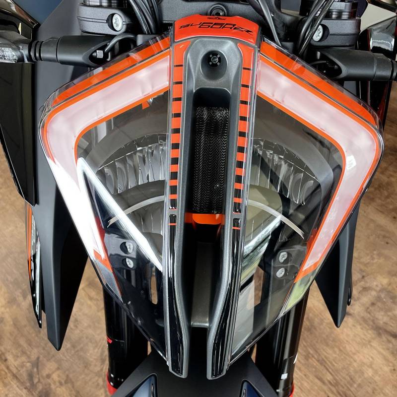 Resin Bike Aufkleber Motorrad Kompatibel Mit KTM 1290 Super Duke R 2022-2023. Schutz des Motorradscheinwerfers vor Stößen und Kratzern. Klebstoff Harz Aufkleber Set - Stickers Made in Italy von Resin Bike