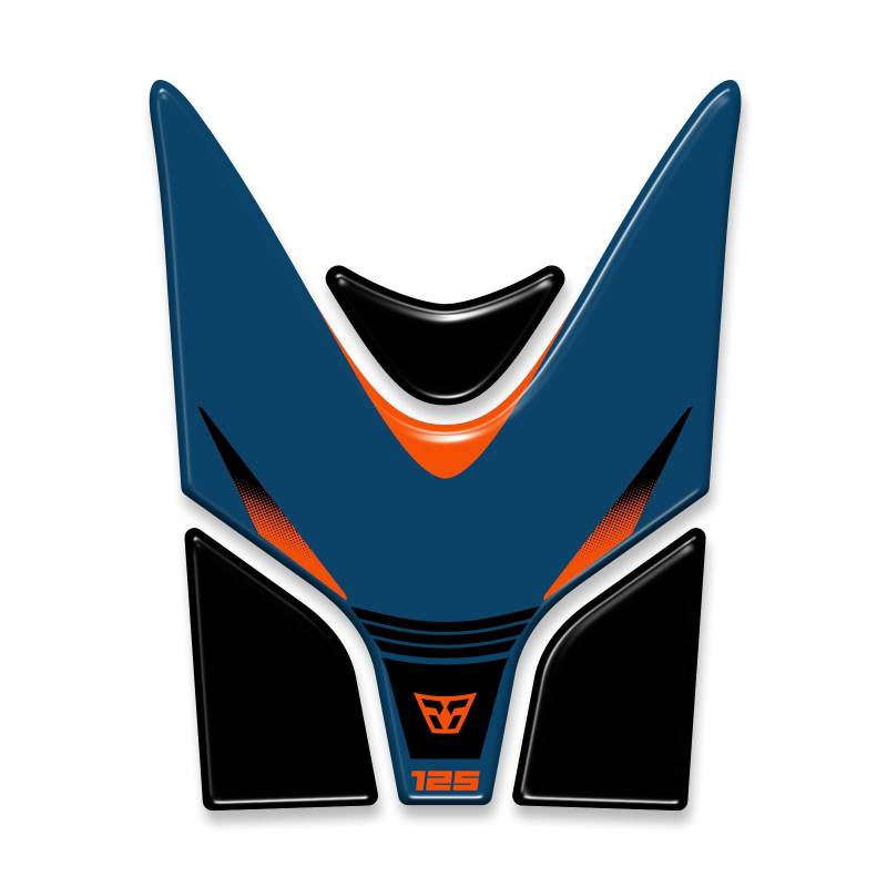 Resin Bike Aufkleber Motorrad Kompatibel Mit KTM Duke 125 2024. Schutz Grip Motorrad Tank-Schutzfolie vor Stößen und Kratzern. Aufklebersatz 3D-Harzklebstoff - Stickers Made in Italy von Resin Bike