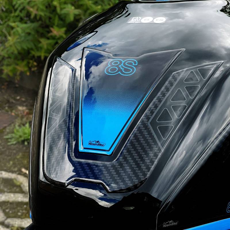 Resin Bike Aufkleber Motorrad Kompatibel Mit Suzuki GSX 8S 2023. Schutz Motorrad Tankpad Von Hülle PU Graffi. Aufkleber 3D mit Harz Beschichtet von Resin Bike