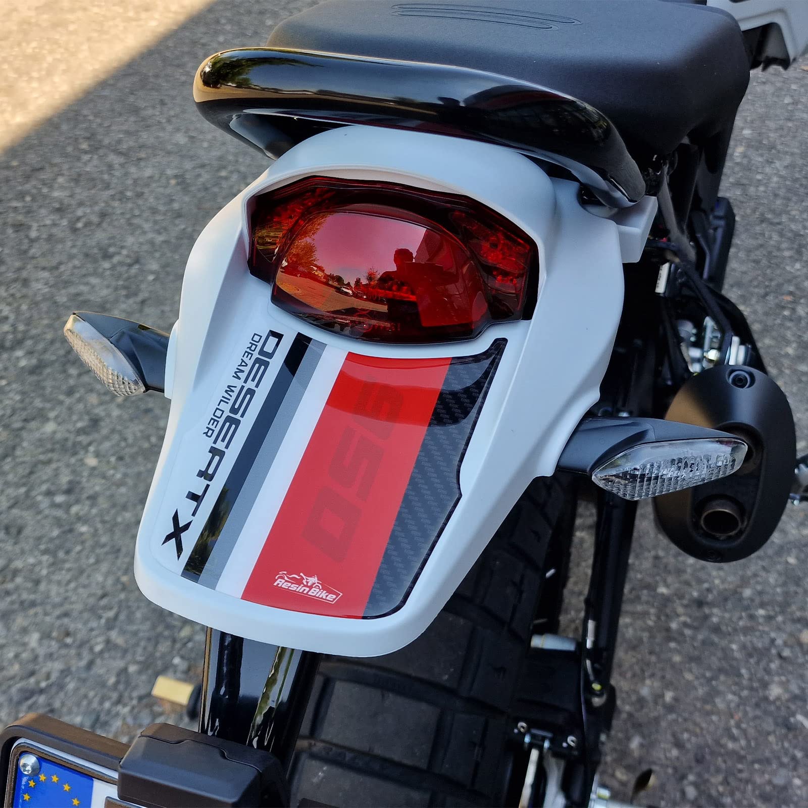Resin Bike Aufkleber für Motorrad Kompatibel mit Ducati DesertX 2022. Heckschutz vor Stößen und Kratzern. 3D-Harzklebstoff. Motorrad-Gadget – Stickers - Made in Italy von Resin Bike