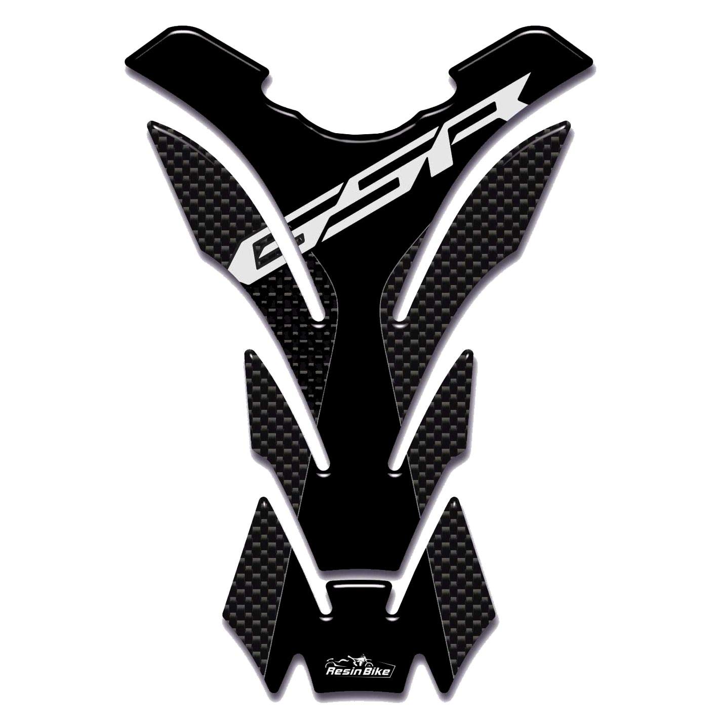 Resin Bike Aufkleber für Motorrad Kompatibel mit Suzuki GSR 750. Tankabdeckung vor Stößen und Kratzern. 3D-Harzklebstoff Universell Dimensioniert Kohlefaser-Effekt. Stickers - Made in Italy von Resin Bike
