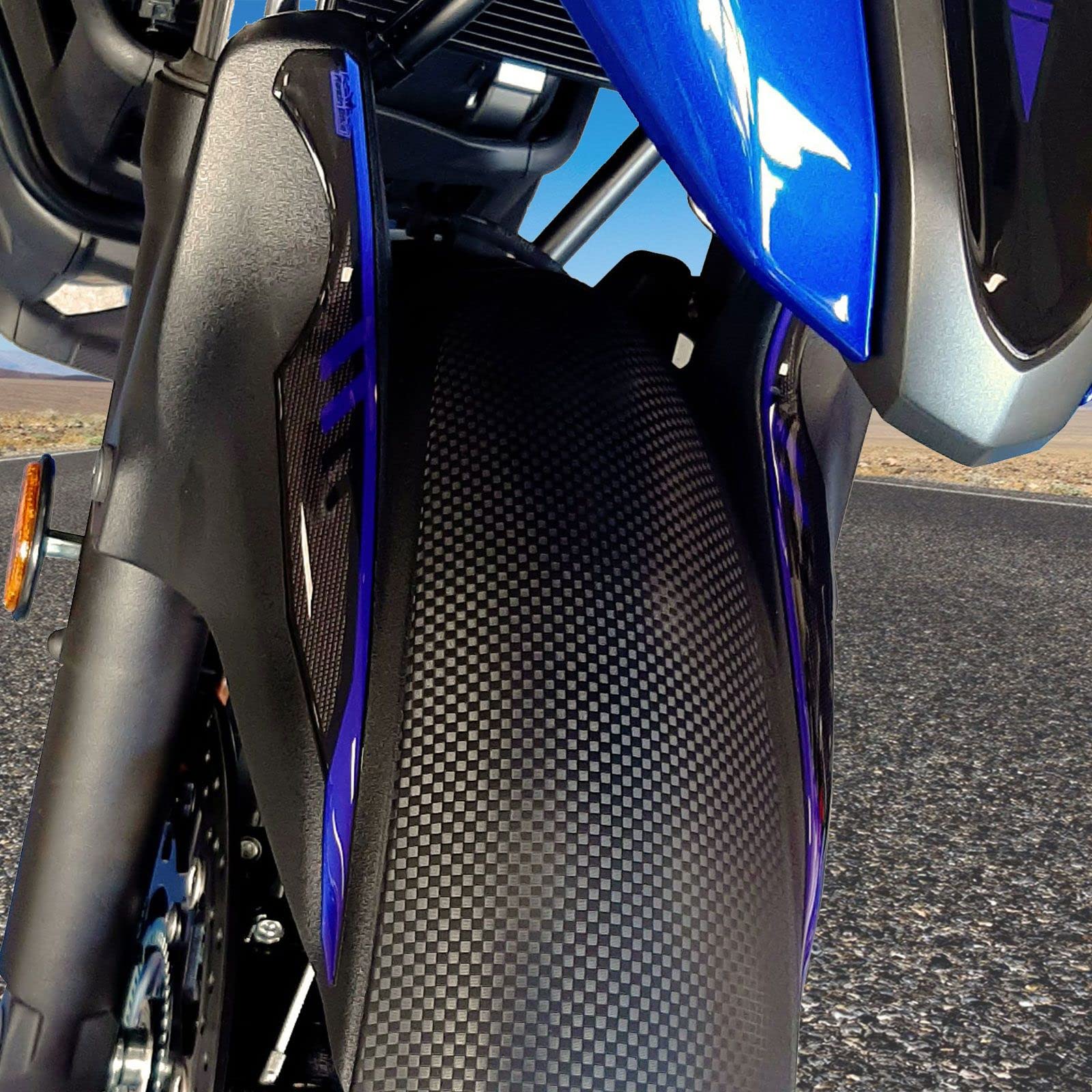 Resin Bike Aufkleber für Motorrad Kompatibel mit Suzuki V-Strom 650 XT ABS 2020 2021. Kotflügelschutz vor Stößen und Kratzern. 3D-Harzklebstoff - Stickers - Made in Italy von Resin Bike