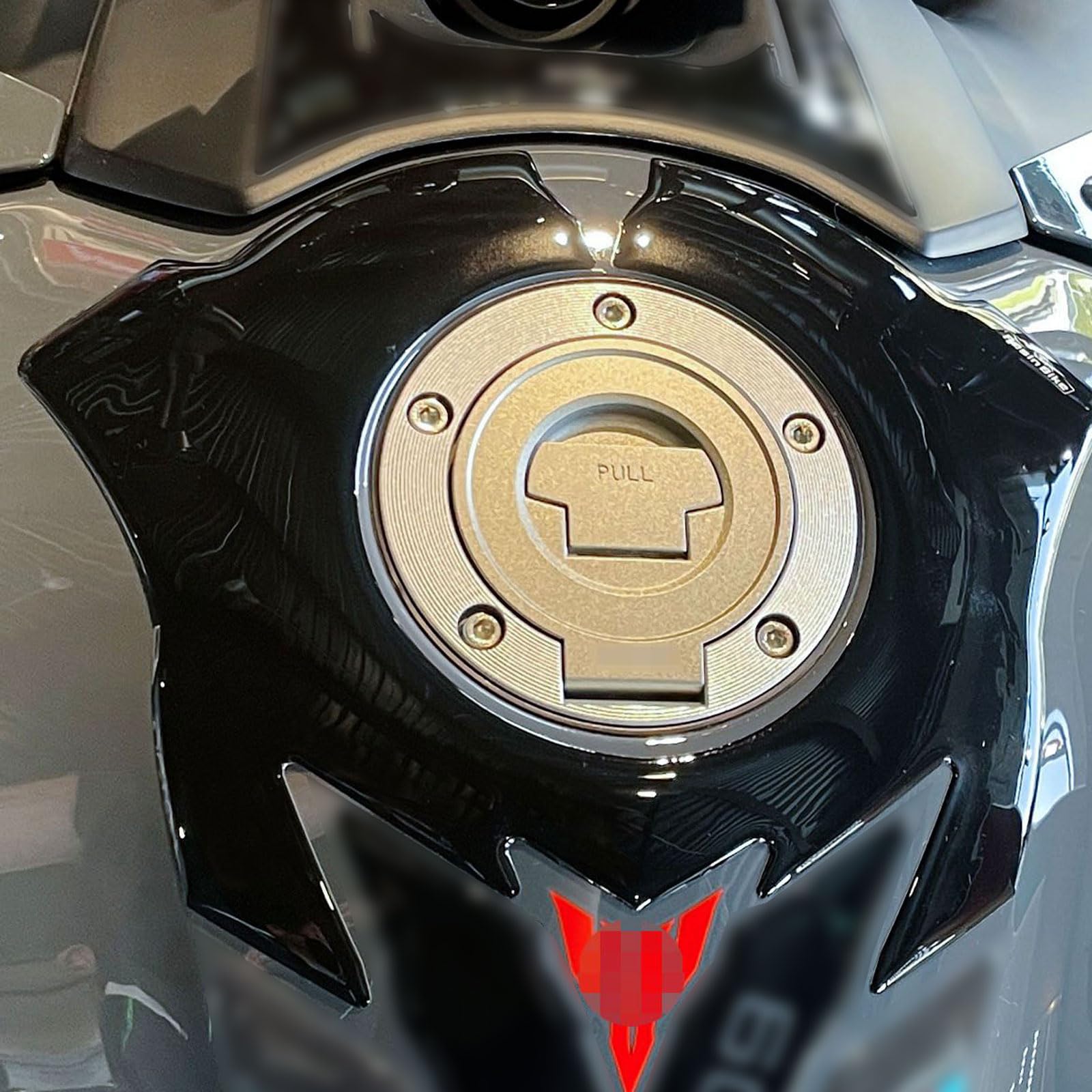 Resin Bike Aufkleber für Motorrad Kompatibel mit Yamaha MT 09 2022. Schutzkappe für den Tankdeckel vor Stößen und Kratzern. 3D-Harzklebstoff - Stickers - Made in Italy von Resin Bike