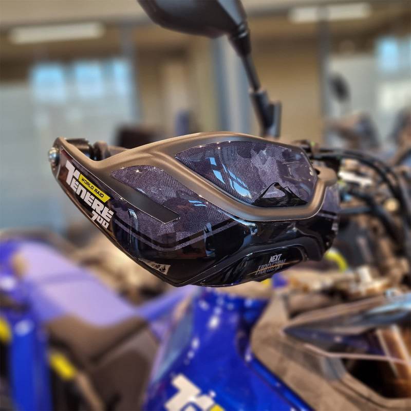 Resin Bike Aufkleber für Motorrad Kompatibel mit Yamaha Tenere 700 World Raid 2023 2022. Handschutz vor Stößen und Kratzern. Paar 3D-Harzklebstoff - Stickers - Made in Italy von Resin Bike