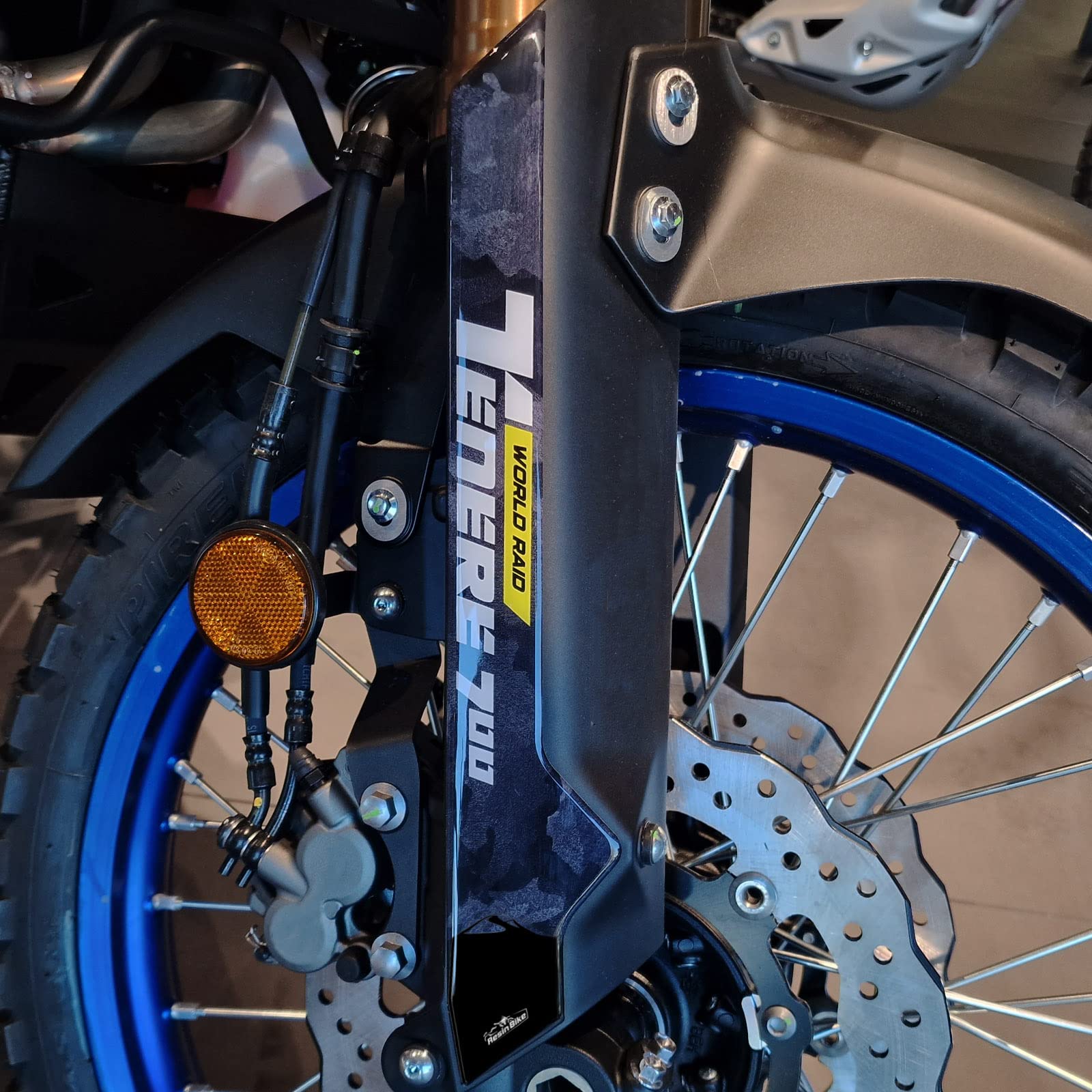 Resin Bike Aufkleber für Motorrad Kompatibel mit Yamaha Tenere 700 World Raid 2023 2022. Kotflügelschutz vor Stößen und Kratzern. Paar 3D-Harzklebstoff - Stickers - Made in Italy von Resin Bike