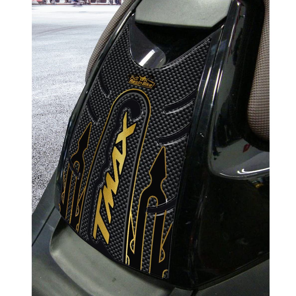 Resin Bike Aufkleber für Motorrad Kompatibel mit Yamaha Tmax 500 und 530 2008 2016. Tankdeckelschutz vor Stößen und Kratzern. 3D-Harzklebstoff - Stickers - Made in Italy von Resin Bike
