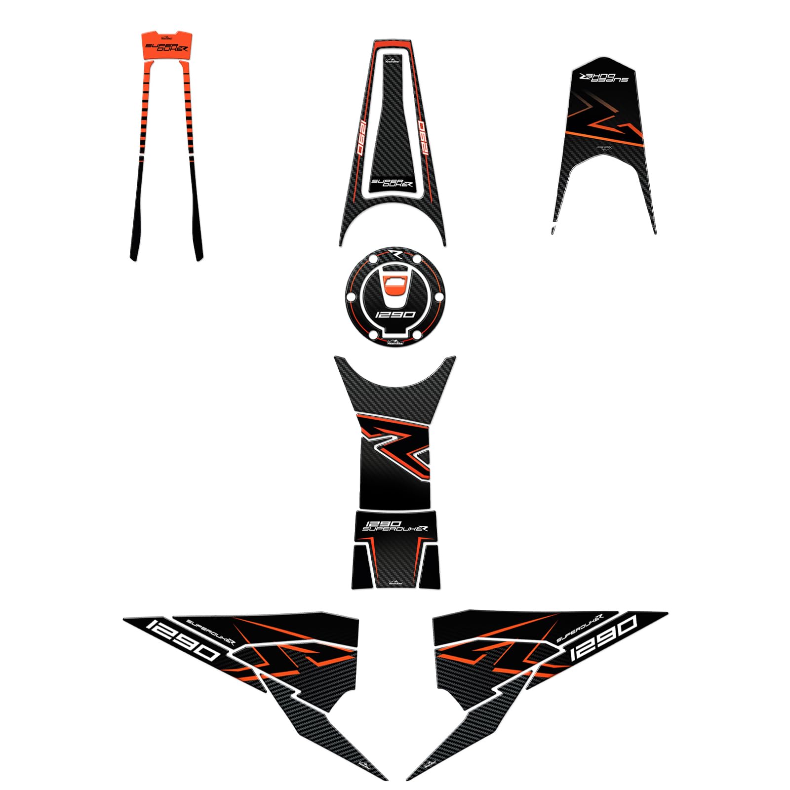 Resin Bike Kit Aufkleber Motorrad Kompatibel Mit KTM 1290 Super Duke R 2022-2023. Schutz Motorrad Tank-Schutzfolie vor Stößen und Kratzern. Kit Aufklebersatz 3D-Harzklebstoff - Stickers Resin Bike Kit Aufkleber Motorrad Kompatibel Mit KTM 1290 Super Duke R 2022-2023. Schutz Motorrad Tank-Schutzfolie vor Stößen und Kratzern. Kit Aufklebersatz 3D-Harzklebstoff - Stickers von Resin Bike