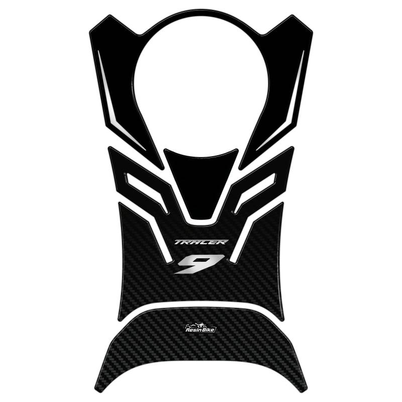 Resin Bike Aufkleber für Motorrad Kompatibel mit Yamaha Tracer 9 2023 2022. Tankabdeckung vor Stößen und Kratzern. 3D-Harzklebstoff - Stickers - Made in Italy von Resin Bike